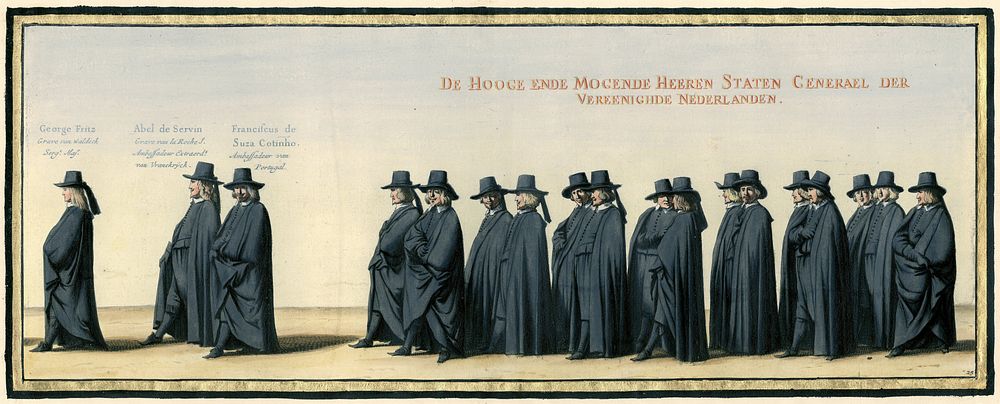De begrafenisstoet van Frederik Hendrik, plaat nr. 25 (1651) by Pieter Nolpe, Pieter Jansz Post, Pieter Jansz Post and…