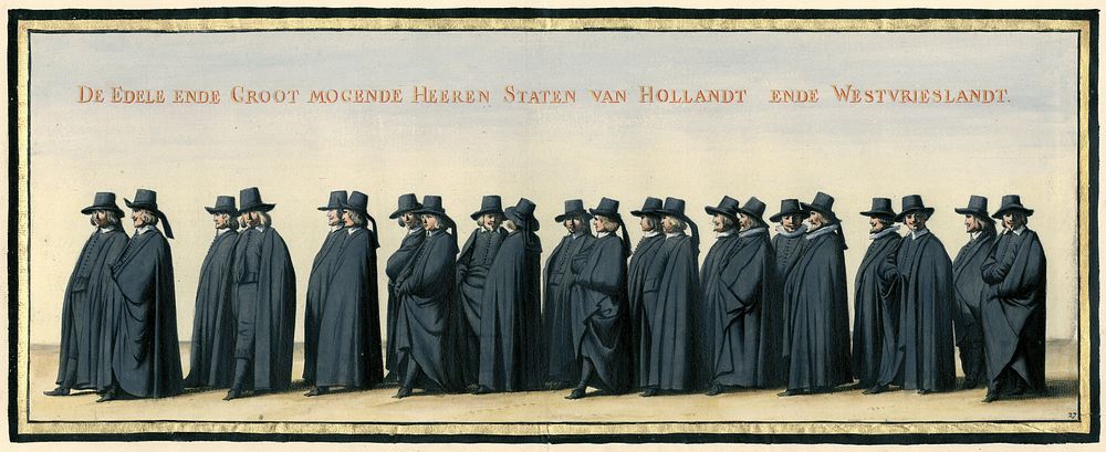 De begrafenisstoet van Frederik Hendrik, plaat nr. 27 (1651) by Pieter Nolpe, Pieter Jansz Post, Pieter Jansz Post and…