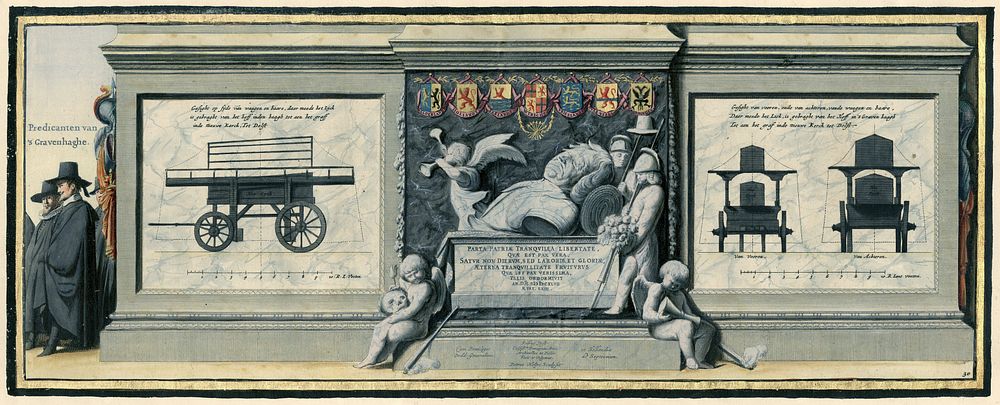 De begrafenisstoet van Frederik Hendrik, plaat nr. 30 (1651) by Pieter Nolpe, Pieter Jansz Post, Pieter Jansz Post and…