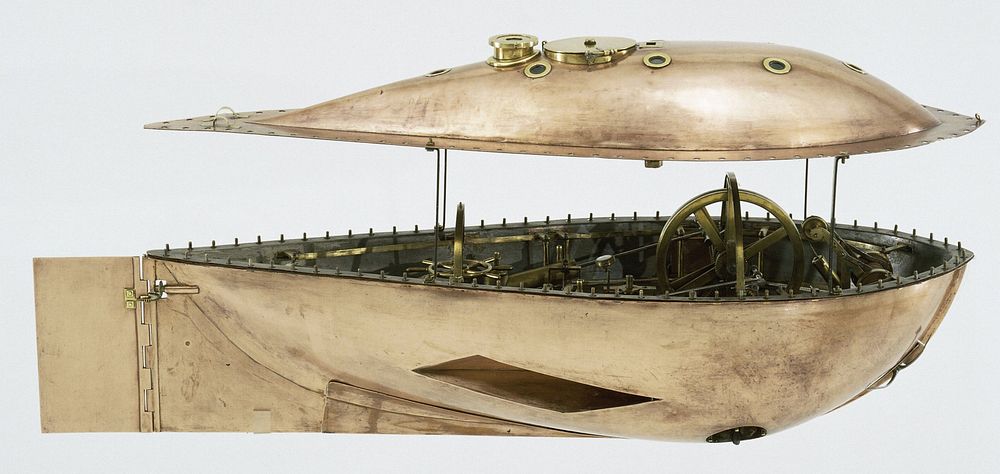 Model of a submarine (1835 - 1840) by Antoine Lipkens, Olke Uhlenbeck and anonymous