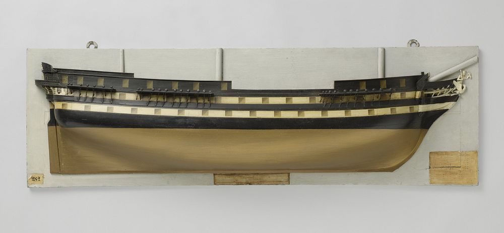 Half Model of a 74-Gun Ship of the Line (c. 1825 - c. 1833) by anonymous
