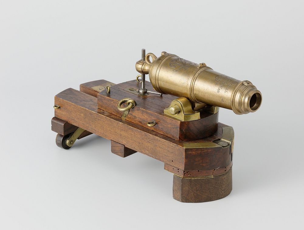 Model of a 12-Pounder Carronade on a Slide (1800) by anonymous
