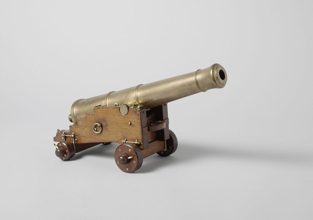 Model of a 18-pounder cannon on a gun carriage (1800) by anonymous