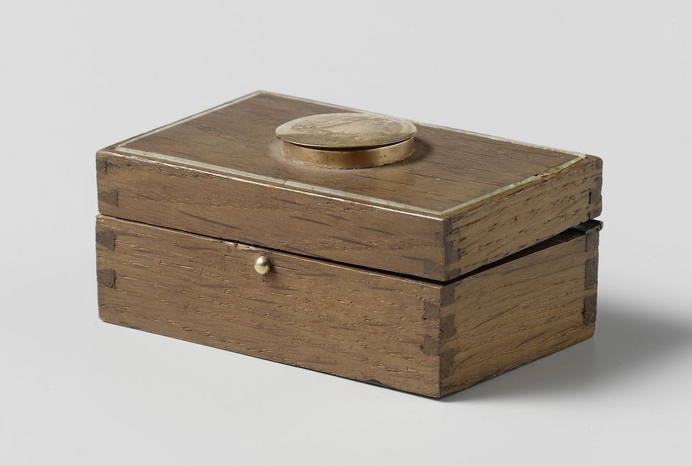 Oak box with mementos of Jan van Speijk (after 1831 - after 1832) by Lelue