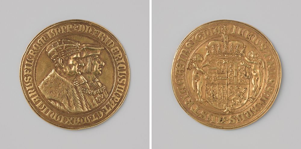 Frederik III, Duits keizer en zijn zoon Maximiliaan (1531) by Ulrich Gebhart