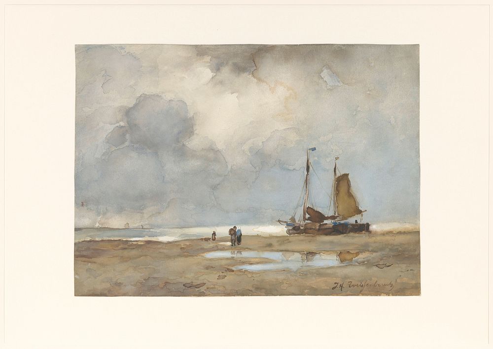 View on the Beach (c. 1895) by Johan Hendrik Weissenbruch