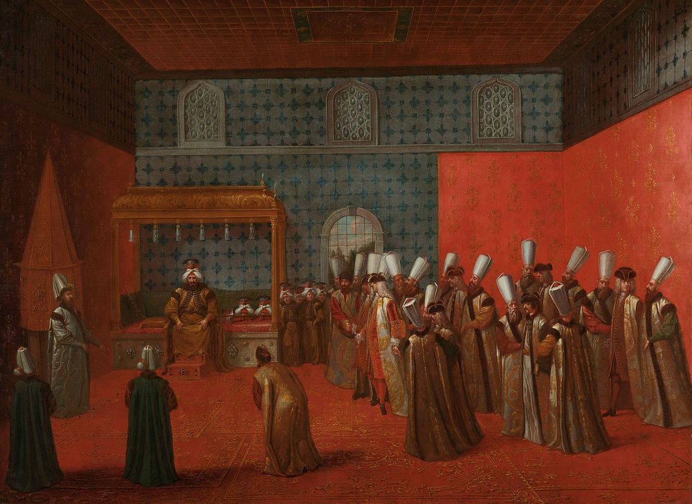 Ambassador Cornelis Calkoen at his Audience with Sultan Ahmed III (c. 1727 - c. 1730) by Jean Baptiste Vanmour