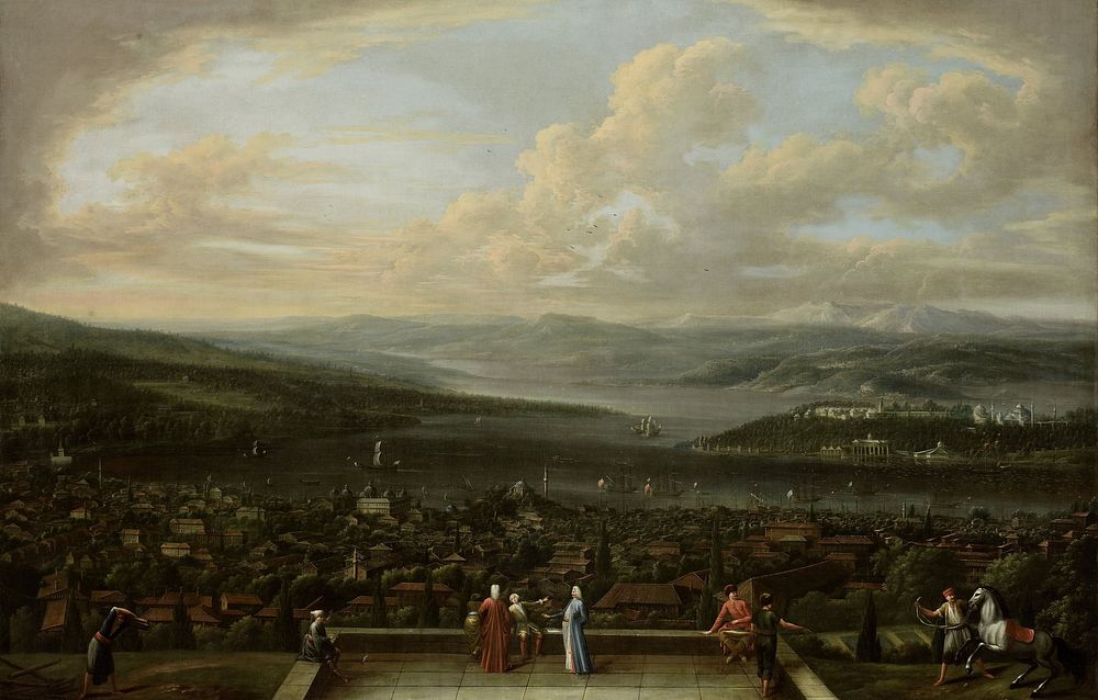 View of Istanbul from the Dutch Embassy at Pera (c. 1720 - c. 1737) by Jean Baptiste Vanmour