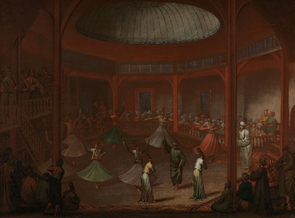 Whirling Dervishes (c. 1720 - c. 1737) by Jean Baptiste Vanmour