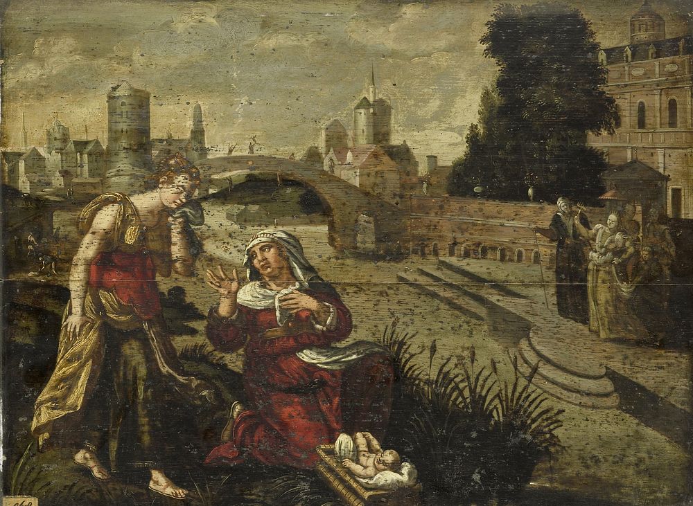 Mozes in het biezen mandje (1500 - 1599) by anonymous