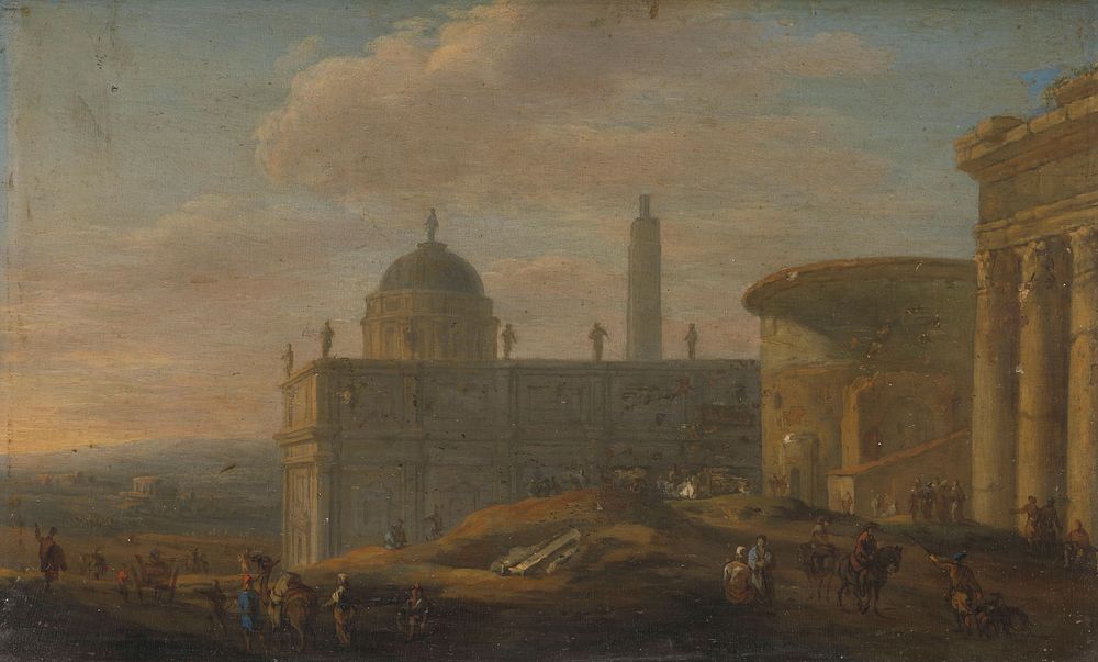 Italian city view (1650 - 1689) by Jacob van der Ulft