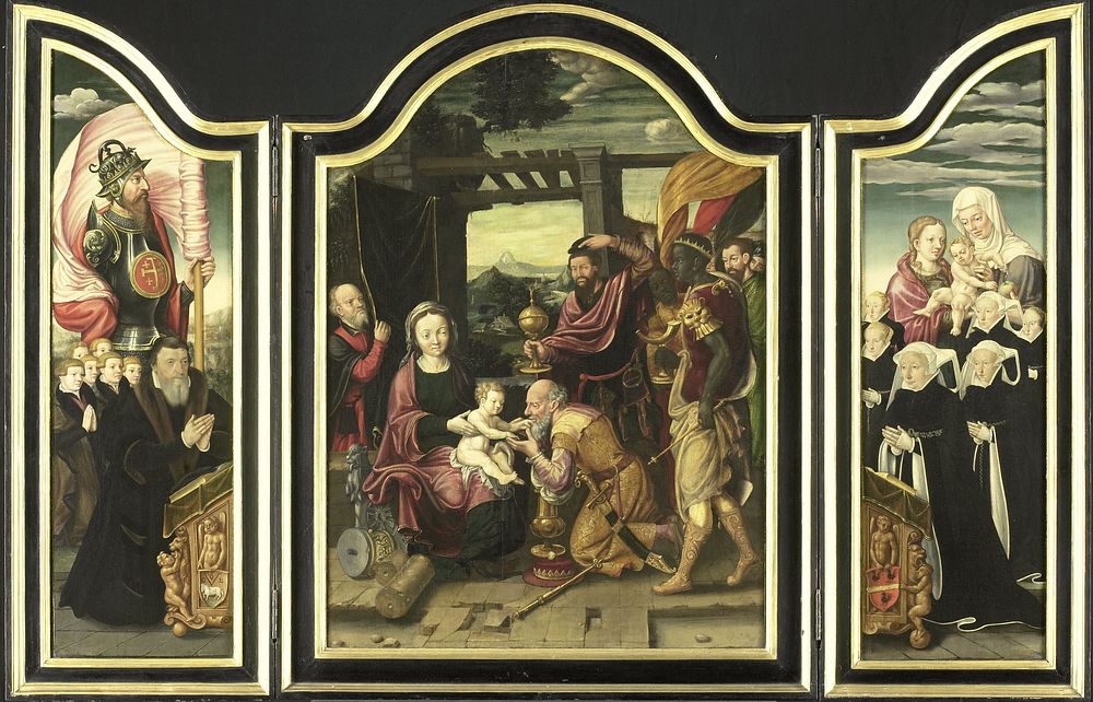 Triptych with the Adoration of the Magi (1520 - 1600) by Bartholomäus Bruyn I