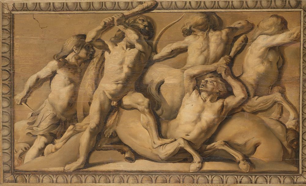 Hercules Slays the Centaurs (Jupiter Defeating the Centaurs) (1645 - 1650) by Jacob van Campen