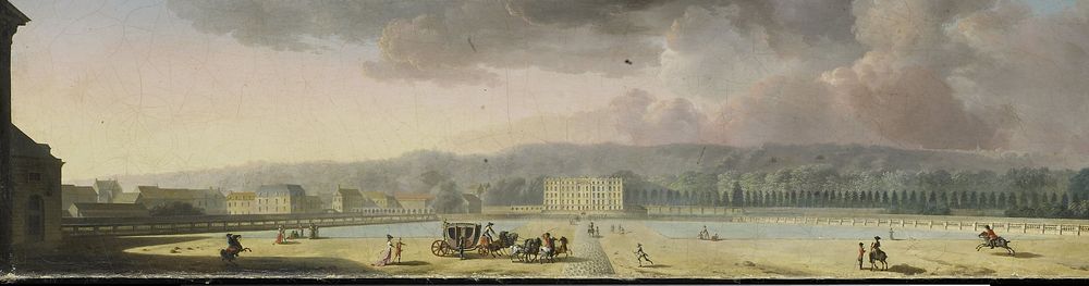 View of a Palace in a Hilly Landscape (1780 - 1820) by Henri Sallembier