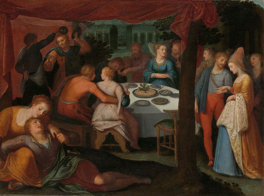 A Nocturnal Banquet (1600 - 1613) by Otto van Veen