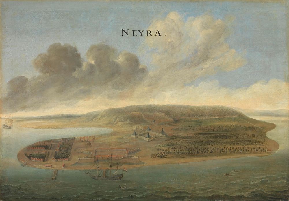Two Views of Dutch East India Company Trading Posts: Lawec in Cambodia and Banda in the Southern Moluccas (c. 1662 - c.…