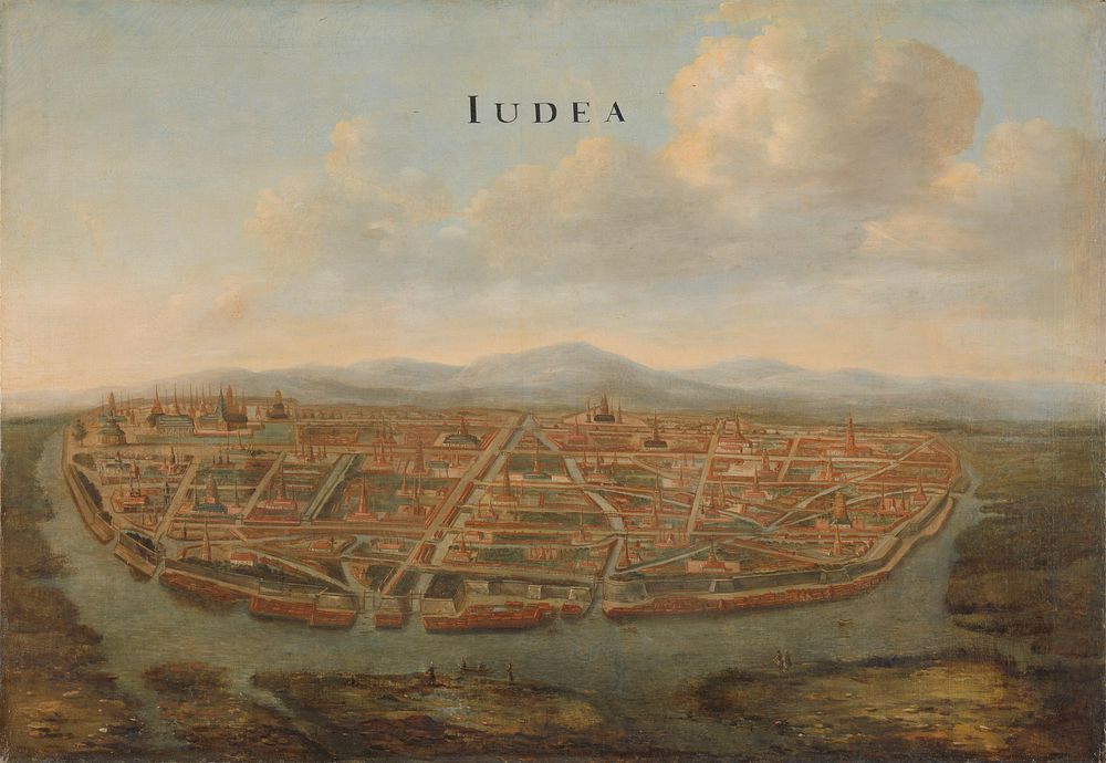 View of Judea, the Capital of Siam (c. 1662 - c. 1663) by Johannes Vinckboons and anonymous