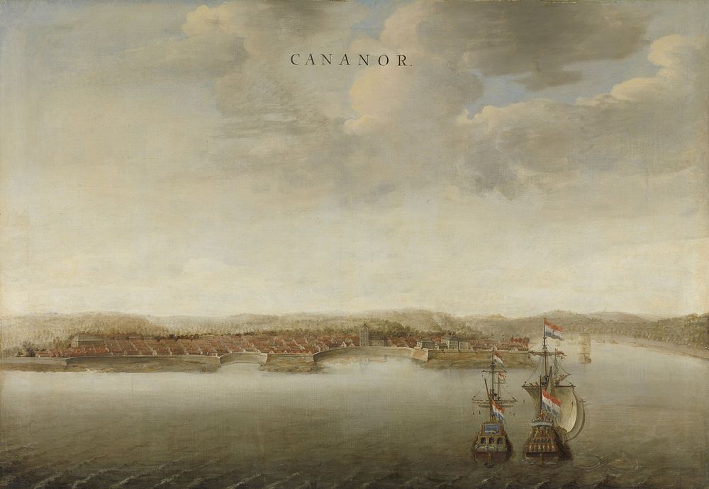 View of Cannanore on the Malabar Coast in India (c. 1662 - c. 1663) by Johannes Vinckboons and anonymous