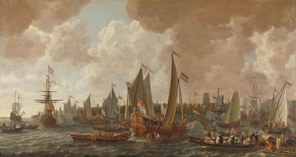 Arrival of Charles II, King of England, in Rotterdam, 24 May 1660 (c. 1660 - c. 1665) by Lieve Pietersz Verschuier