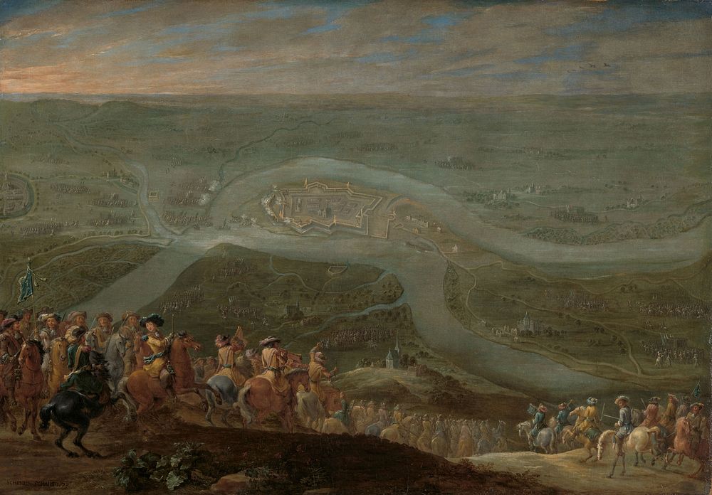 King Louis XIV and his Entourage at the Siege of Schenkenschans, 1672 (c. 1675) by Lambert de Hondt II