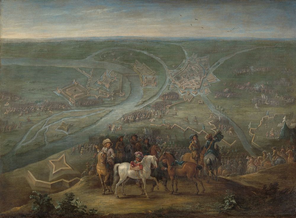 French Commanders at the Siege of Rheinberg, 1672 (c. 1675) by Lambert de Hondt II
