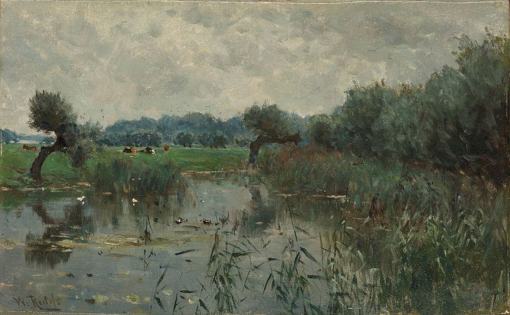 Water Meadows on the River IJssel (1870 - 1897) by Willem Roelofs I