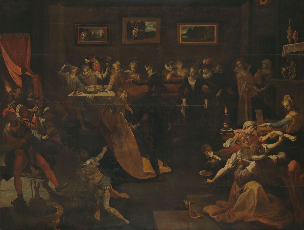 Night Banquet and Masquerade (1580 - 1630) by Joos van Winghe and Johann Sadeler I