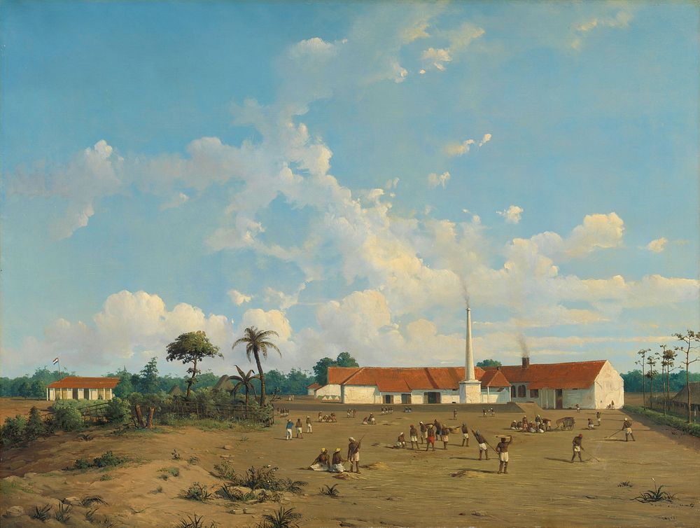 The Kemanglen Sugar Factory near Tegal (or Tagal), Java (1870 - 1875) by Abraham Salm