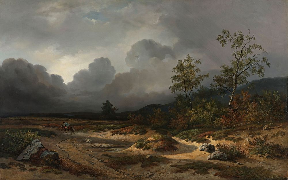 Landscape with a Thunderstorm Brewing (1850) by Willem Roelofs I