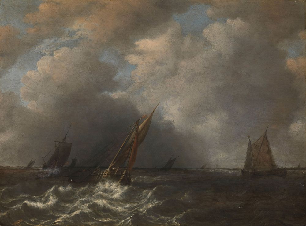 Storm on the Meuse River (1668) by Hendrick Martensz Sorgh