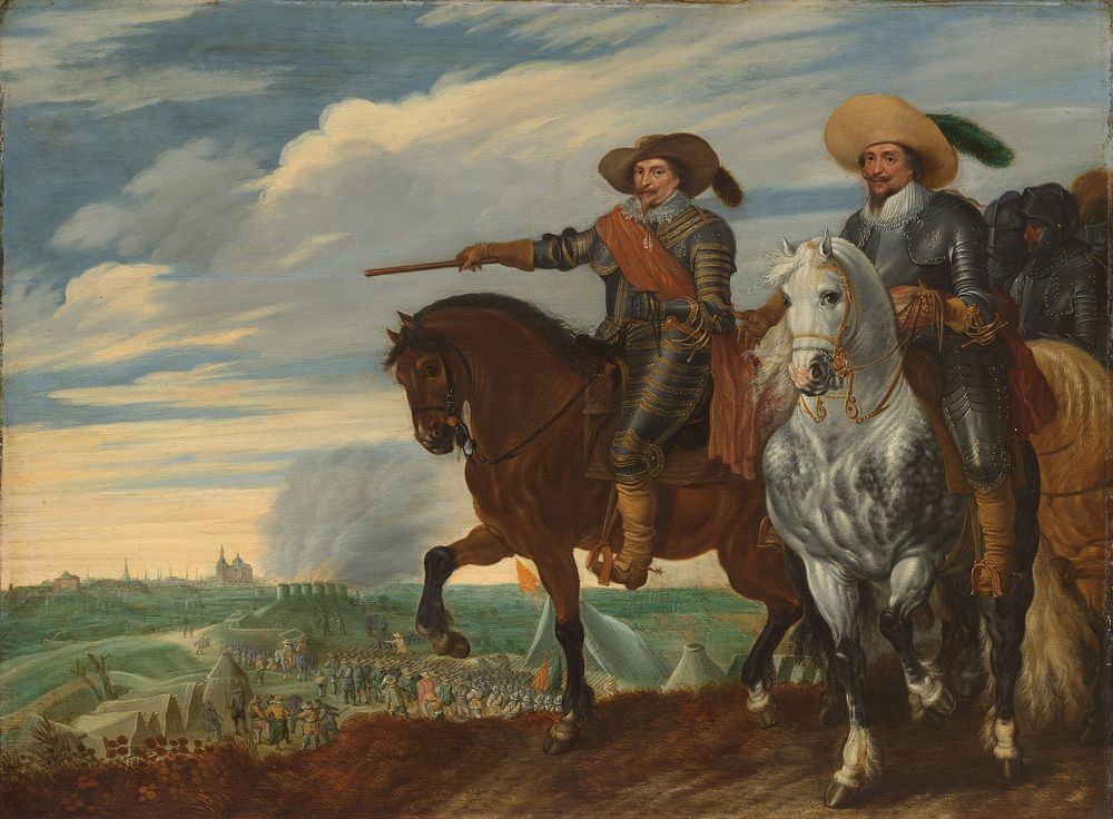 Frederick Henry and Ernst Casimir of Nassau-Dietz at the Siege of ’s Hertogenbosch (c. 1629 - c. 1635) by Pauwels van…