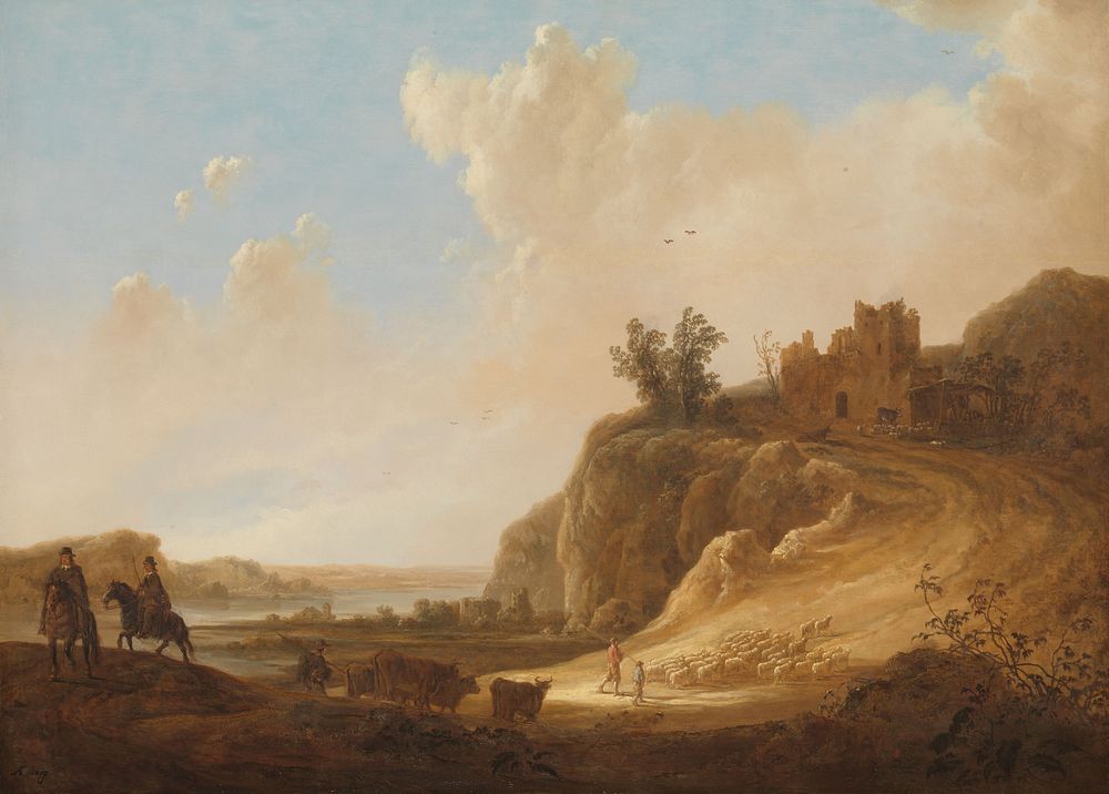 Mountainous Landscape with the Ruins of a Castle (c. 1642 - c. 1645) by Aelbert Cuyp