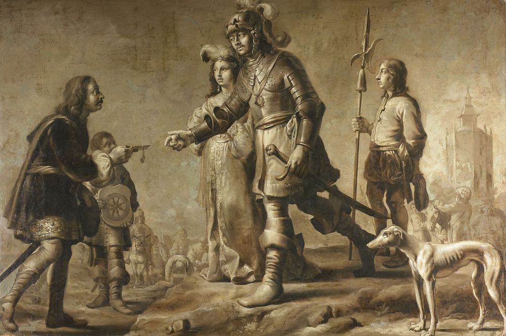 Boudewijn van Heusden (830-870) and his Wife Sophia Receiving Homage from the Legate of King Edmund, c. 1626 (c. 1626) by…