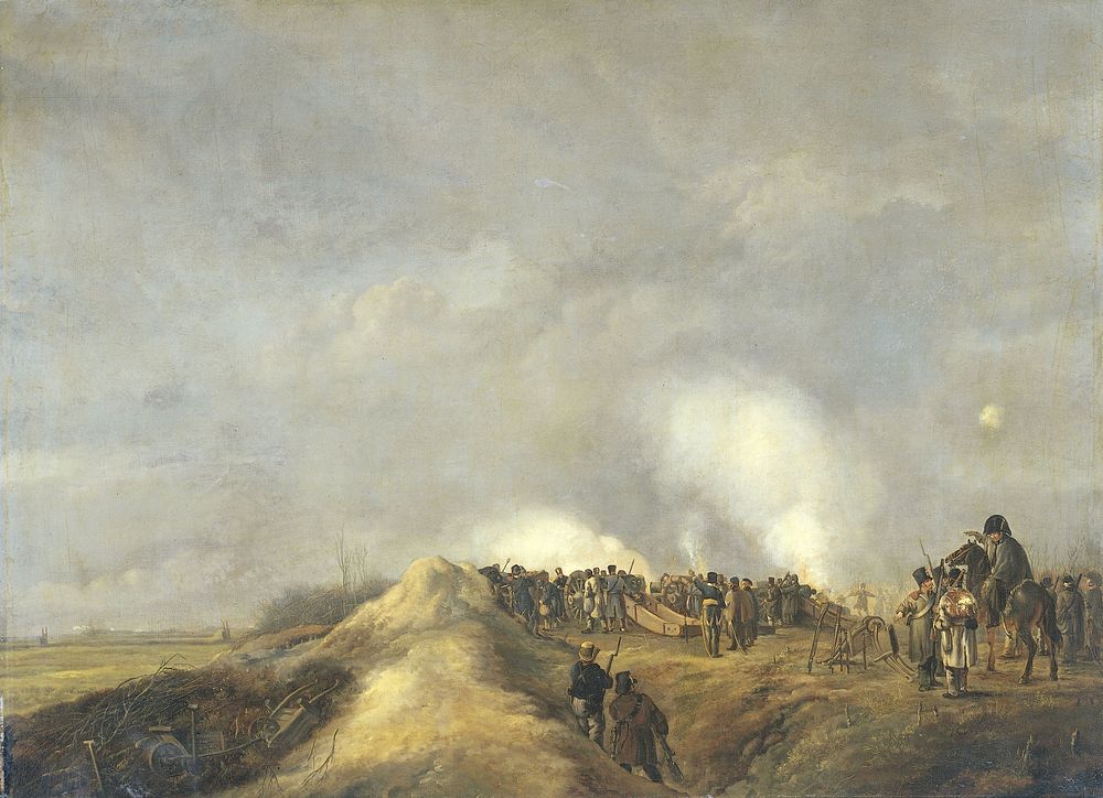 The Bombardment of Naarden, April 1814 (1814) by Pieter Gerardus van Os