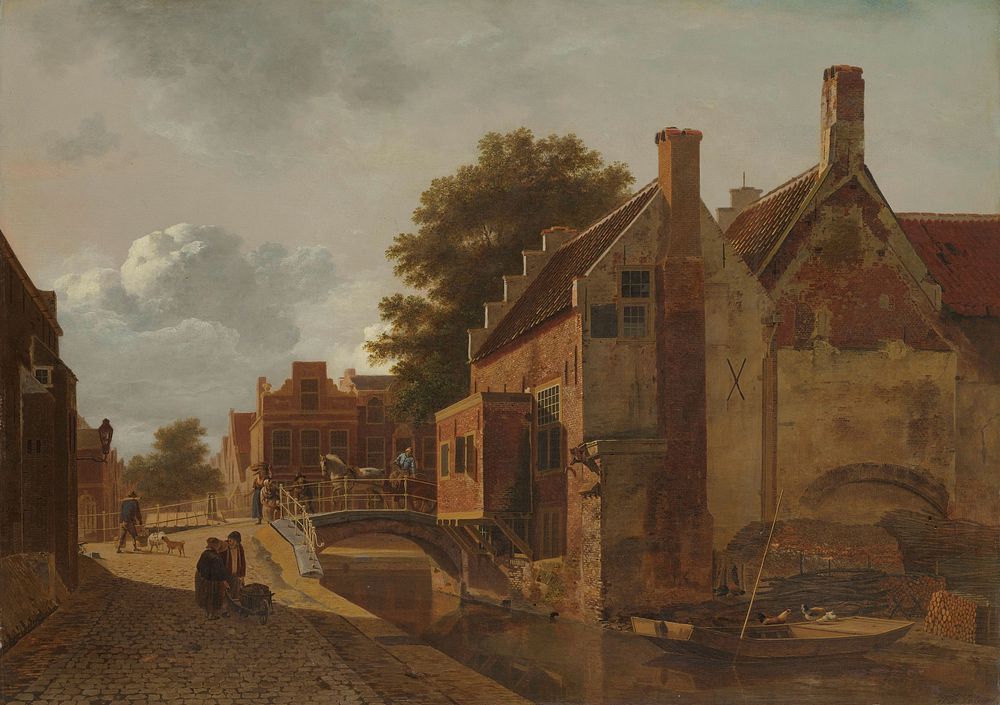 The Kalvermarkt, The Hague (1805 - 1808) by Jean François Valois
