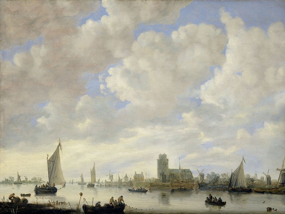 View of the Merwede off Dordrecht (c. 1660) by Jeronymus van Diest II and Jan van Goyen