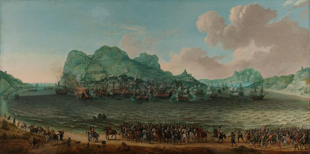 Victory over the Spanish near Gibraltar by a Fleet Commanded by Admiral Jacob van Heemskerck, 25 April 1607 (1617) by Adam…