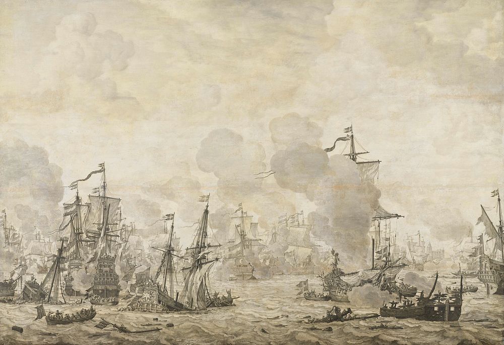 Episode from the Battle between the Dutch and Swedish Fleets in the Sound, 8 November 1658 (1658 - 1693) by Willem van de…