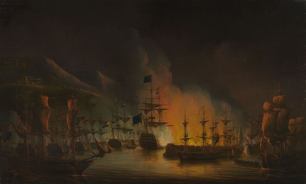 Het bombardement van Algiers, ter ondersteuning van het ultimatum tot vrijlating van christenslaven, 26-27 augustus 1816…