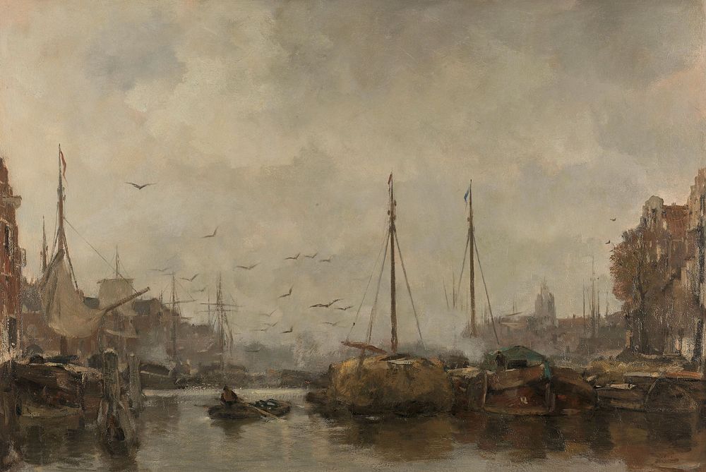 Cityscape (c. 1885 - c. 1887) by Jacob Maris