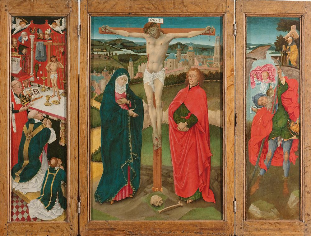 Triptych with the Crucifixion (c. 1460) by anonymous
