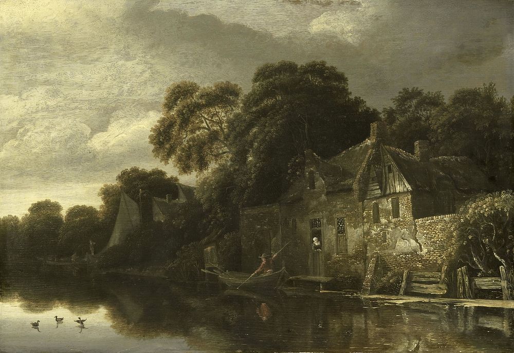 Old Cottage on the Water (1656) by Michiel van Vries