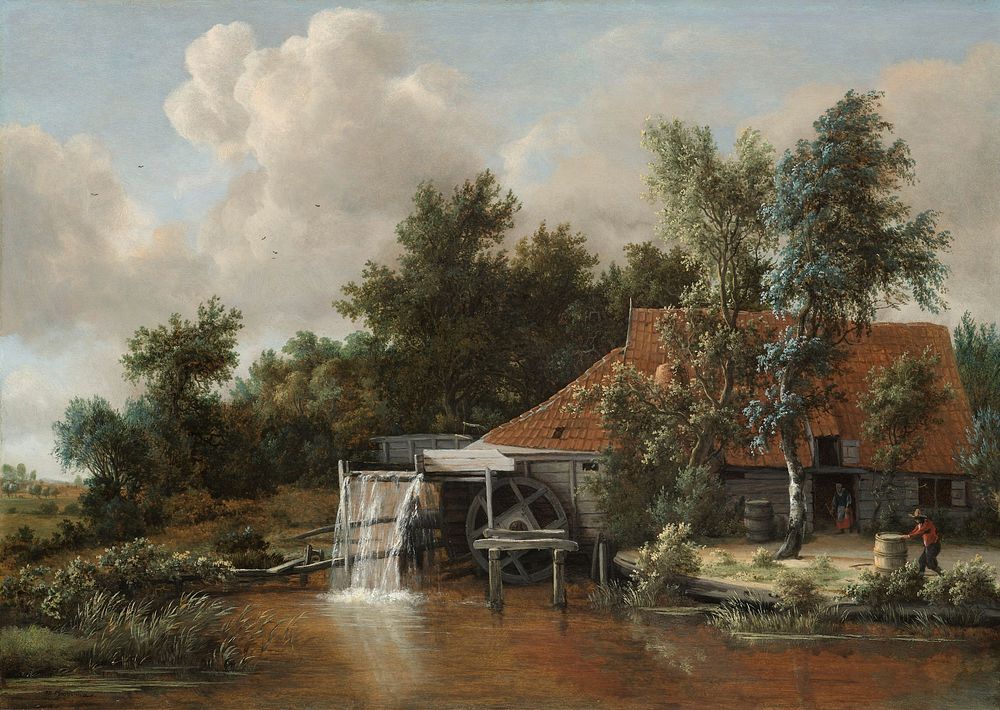 A Watermill (c. 1664) by Meindert Hobbema