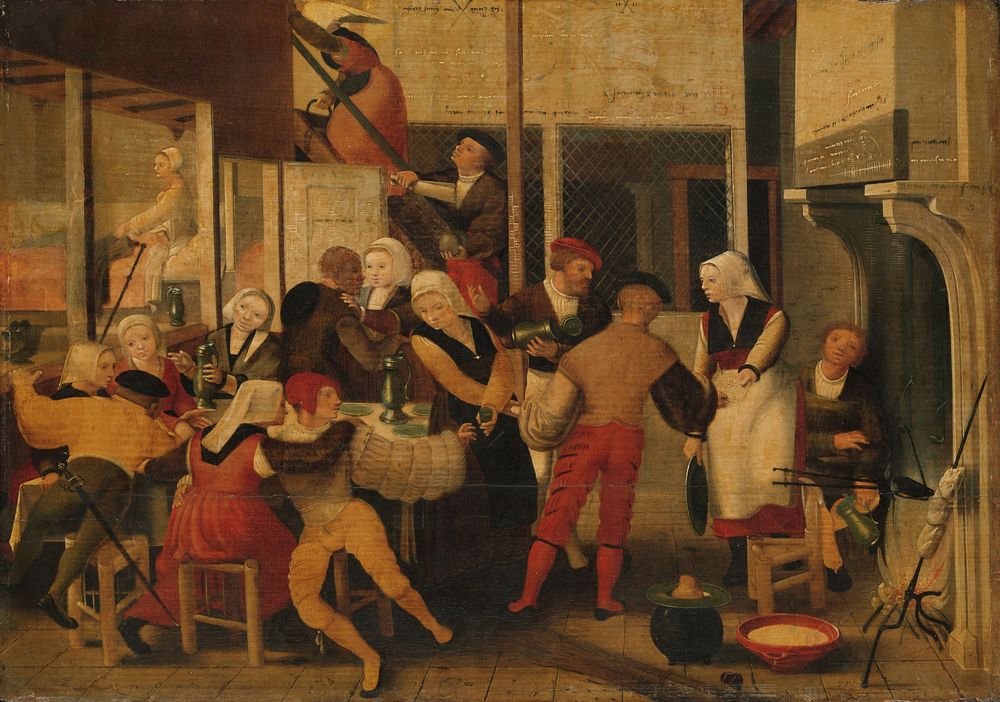 Party in a Brothel (c. 1540) by Brunswijkse Monogrammist