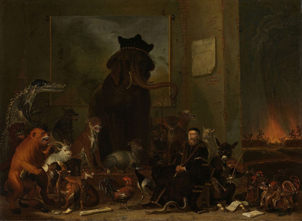 Satire on the trial of Johan van Oldenbarneveldt (1663) by Cornelis Saftleven