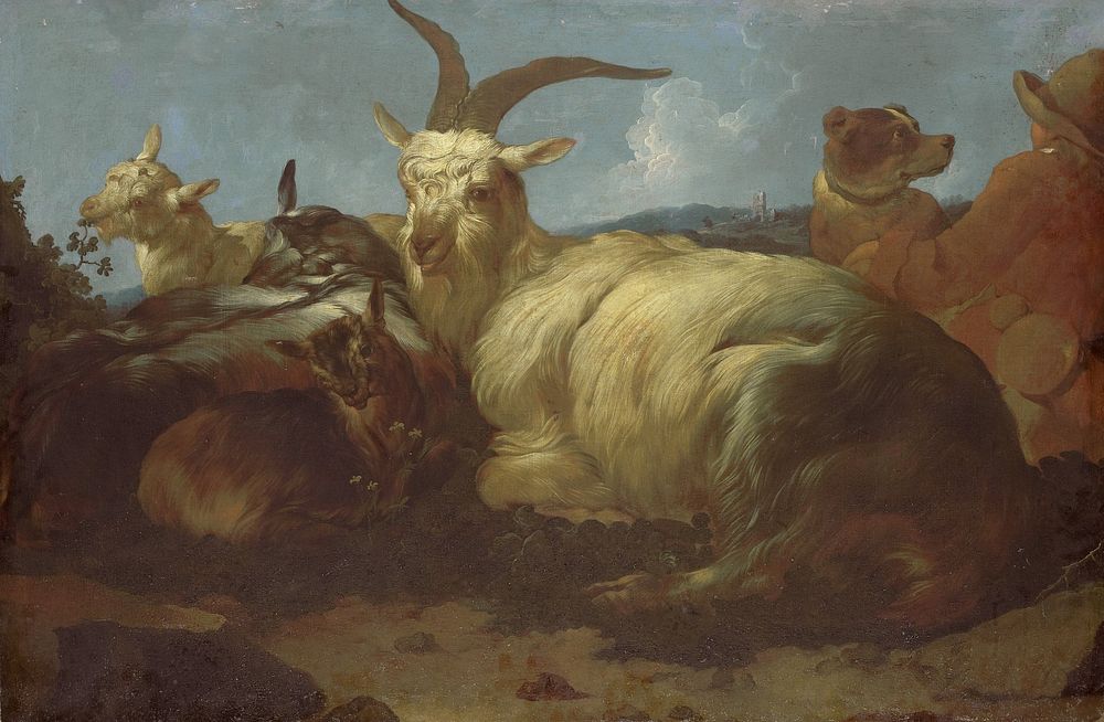 A Goatherd Watching his Animals (1683) by Johann Melchior Roos