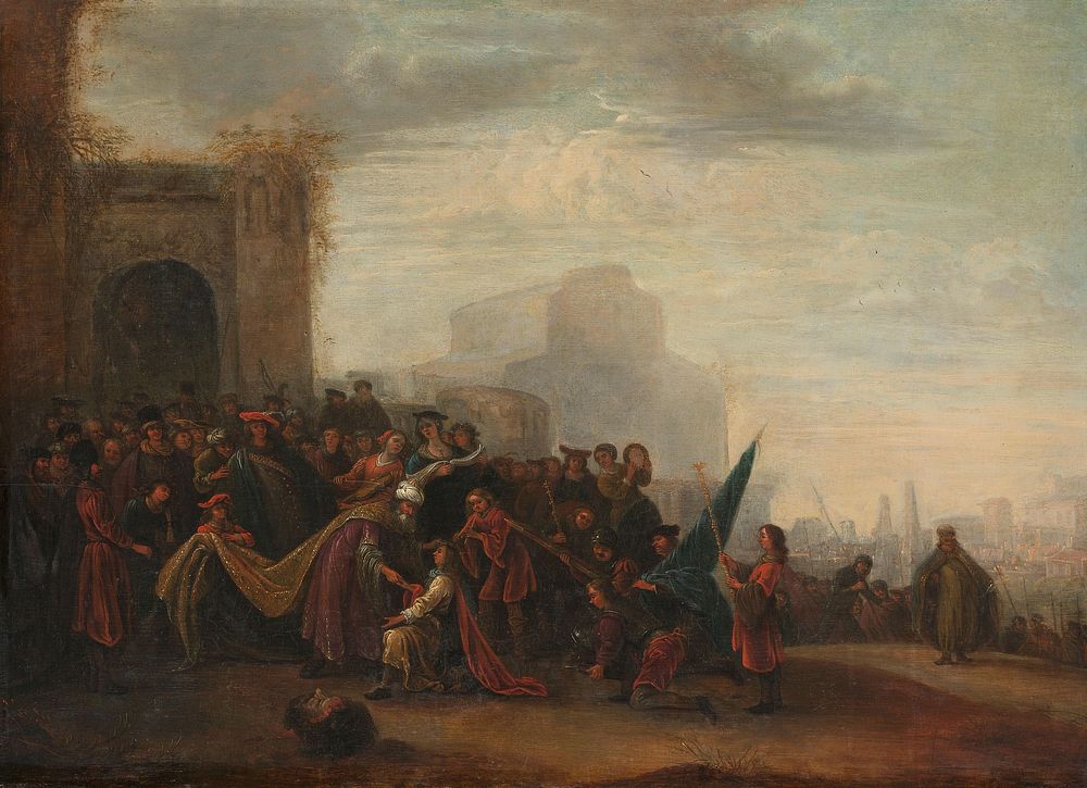 Saul Welcoming David after his Victory over Goliath (1640) by Gerrit de Wet