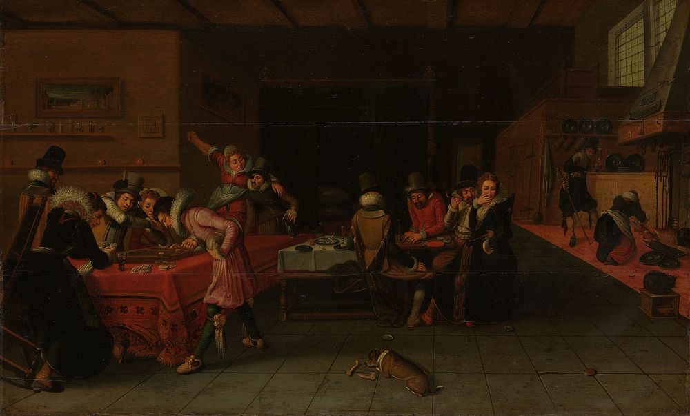 Interior with Gamblers and Drinkers (c. 1620 - c. 1625) by anonymous