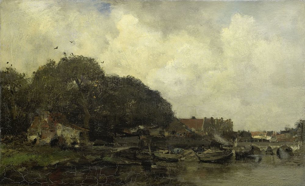 Havengezicht (1870 - 1899) by Jacob Maris