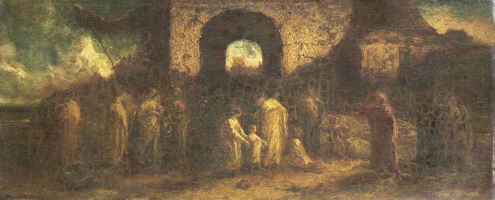 Christus zegent de kinderen (1870 - 1886) by Adolphe Joseph Thomas Monticelli